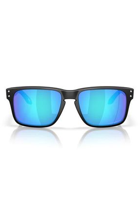Oakley Holbrook S 53mm Polarized Square Sunglasses in Matte Black /Blue Prizm at Nordstrom