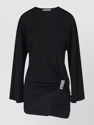 The Attico long sleeve top asymmetric hem detail