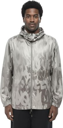 Alexander McQueen Grey Printed Regular Jacket
