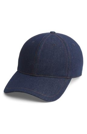 Rag & Bone Harlow Twill Baseball Cap in Mid Denim at Nordstrom