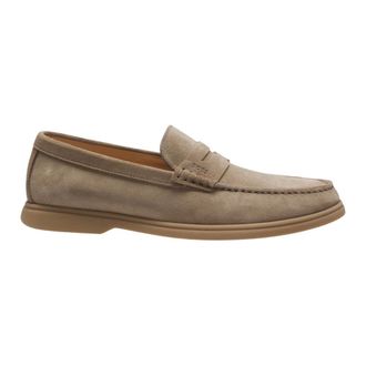 HUGO BOSS Sienne Loafer - Heren - Schoenen - Beige - Maat: 41 EU Leer