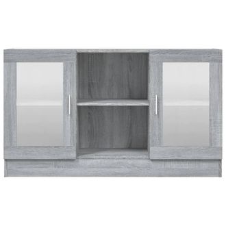 Berkfield Home Vitrine Cabinet Grey Sonoma 120x30.5x70 cm Engineered Wood