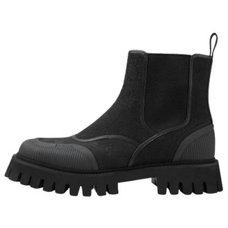 Gucci GG Ankle Boot Black Canvas 739777-FAB5I-1000