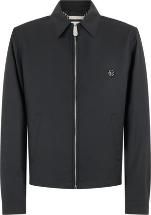 Philipp Plein Blouson met rits - Heren - Zomerjassen - Zwart - L - Jassen