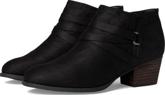 Life Stride Bryce Zip Short Boots Womens Boots Black : 6.5 W (C), Faux Leather