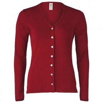 Engel Damen Cardigan Feinripp Wolljacke f&uuml;r Damen | rot