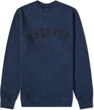 Barbour Navy Debson Sweatshirt - Heren - Sweatshirts & Hoodies - Blauw - Maat: L Katoen