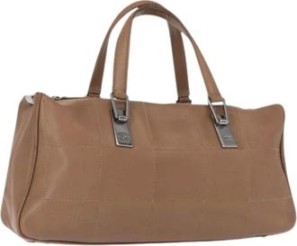 Chanel Pre-owned Handbags, female, Brown, Size: ONE SIZE Pre-owned Vintage Leather Handbag