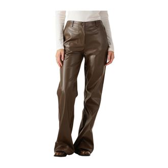 Ydence Marlee Tall - Dames - Wijde Broeken - Bruin - L - Polyester - Broeken