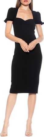 Alexia Admor Micaela Sweetheart Neck Sheath Dress in Black at Nordstrom Rack, Size X-Small