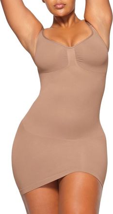 SKIMS Seamless Sculpt Slipdress in Sienna at Nordstrom, Size Xx-Small Regular