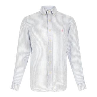 Polo Ralph Lauren Gestreepte Linnen Blouse - Heren - Casual Overhemden - Veelkleurig - L - Linnen - Overhemden