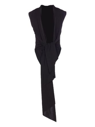 Jean Paul Gaultier Viscose Stand-Collar Bodysuit - Black
