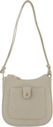 Pourchet Bride Soft Crossbody Bag - Dames - Schoudertassen - Beige - ONE Size - Leer - Tassen