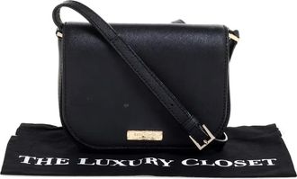 Kate Spade New York flap-top logo-plaque shoulder bag - Nero