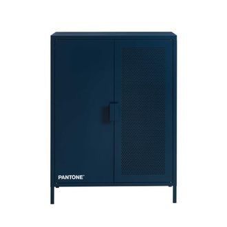 Pantone Aparador de metal azul noche, 2 puertas, 75 cm