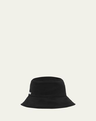 Miu Miu Drill Logo Canvas Bucket Bag