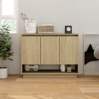 vidaXL Vidaxl - Aparador De Madera Contrachapada Roble Sonoma 97x31x75 Cm