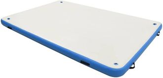 vidaXL Plataforma Flotante Inflable Azul Y Blanco 300x300x15 Cm Vidaxl