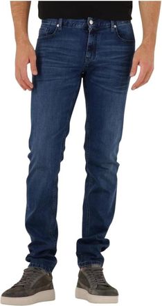 Alberto Alberto, Jeans, Heren, Blauw, W34 L32, Slim Fit Blauwe Jeans voor Heren