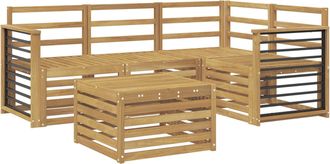 vidaXL Conjunto De Sof&aacute;s De Exterior 5 Uds. Blanco Vidaxl