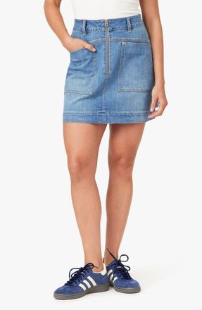 Habitual Utility Pocket Denim Miniskirt in Cove at Nordstrom, Size X-Large