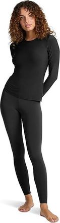 Commando Butter Long Sleeve Crew Neck Womens Clothing Black : LG, Elastane/Modal