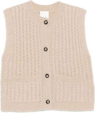 Allude Dames, Truien, Beige, Maat: XS Kasjmier