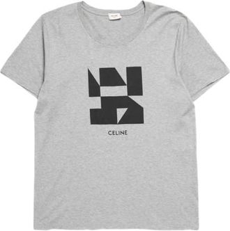 Celine Grey Abstract Design T-Shirt Size XS
