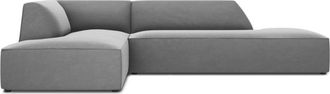 BLOOMINGLOFT 4-Sitzer Ecksofa Sao 273 x 180 cm mit Ottomane Samtbezug / Eckteil links