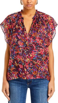 Ramy Brook Melissa Blouse In Print Soiree Red