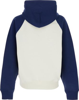 Ami Mens Hoodie Boxy Fit Blue Cotton Sweatshirts Sweater