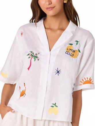 Astr Vesa Semi-Sheer Top In White