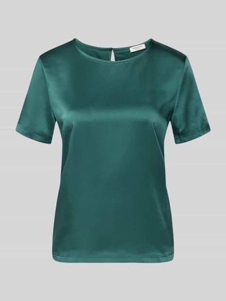 Max Mara Regular Fit T-Shirt aus Satin Modell GILBERT in Dunkelgruen, Gr&ouml;&szlig;e XXL