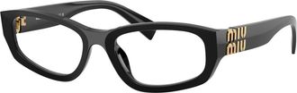 Miu Miu Glasses, unisex, Black, Size: 54 MM MU 04Yv Eyeglasses