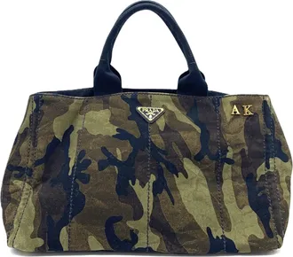 Prada Camouflage Canapa Tote Bag (Pre-Owned)