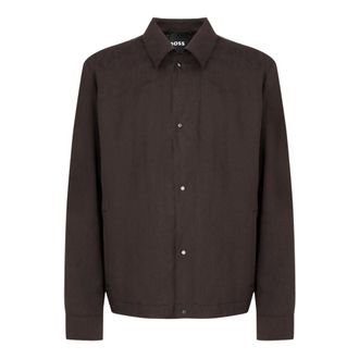 HUGO BOSS Bomber Jackets, male, Brown, Size: XL P-Carper-Coach-Wg261