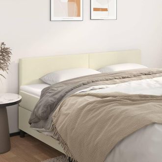 vidaXL Cabeceros 2 Unidades Cuero Sint&eacute;tico Color Crema 90x5x78/88cm Vidaxl