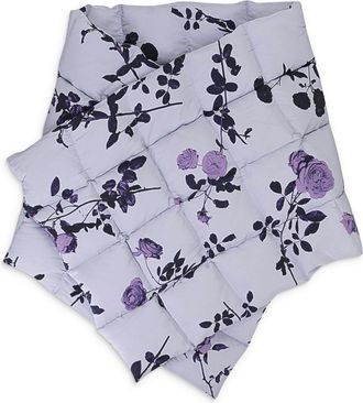 Dries Van Noten PARMA OVERSIZED QUILTED PURPLE SCARVES & WRAPS