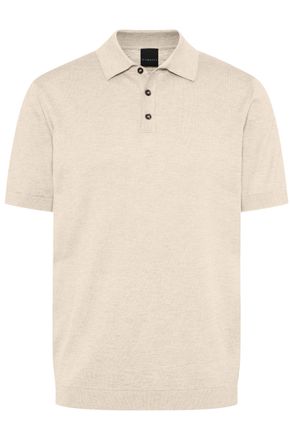 Bugatti Poloshirt BUGATTI, Herren, Gr. M, beige, 75% Baumwolle, 25% Polyacryl, regular fit, ohne Ausschnitt, Rippb&uuml;ndchen, Shirts Poloshirt, in klassischer Fo