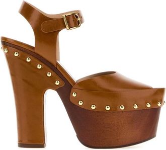 Chlo&eacute; Brown Meret Platform Heels