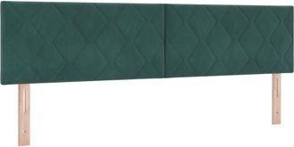 vidaXL Cabecero Montaje En La Pared Verde Oscuro 180 Cm Terciopelo Vidaxl