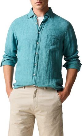 Rodd & Gunn Coromandel Button-Up Linen Shirt in Savannah at Nordstrom, Size X-Large