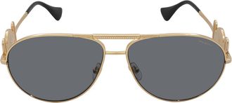 Versace Gray Pilot Unisex Sunglasses VE2249 100281 65