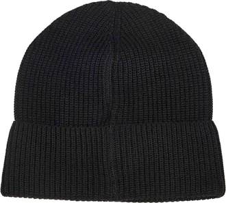 Moncler Mens Beanie Black Cotton Hat