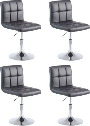 Clp Clp - Set De 4 Sillas Lounger Palma En Polipiel Negro