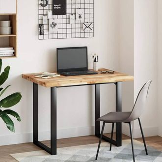 Berkfield Home Desk Top Oil Finished 100x70x4 cm Solid Wood Acacia in Brown | Size: 100 x 70 x 4 cm