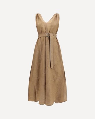 Brunello Cucinelli Midi Dress with floral motif Female M