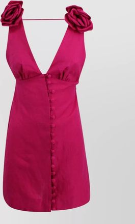 Farm Rio cotton sleeveless v-neck mini dress