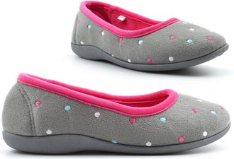 Generic Womens Memory Foam Slippers Ladies Carpet Slippers Size 5 Slip On Slipper Size 3 Girls Slipper Ballerina Ballet Slip In Rubber Sole Sizes 3-8 Pink/Gre